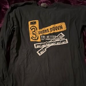 3 Doors Down Anniversary Tour Long Sleeve Shirt!  Size L!  Nice condition!!!